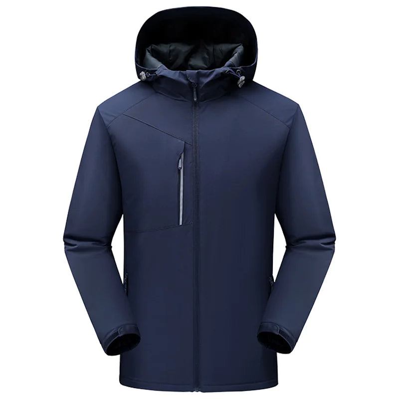 Winter Men's and Women's Warm Jacket Custom Logo Thick Plush Coat Embroidery Print Company Brand Design Outdoor Windproof Jacket